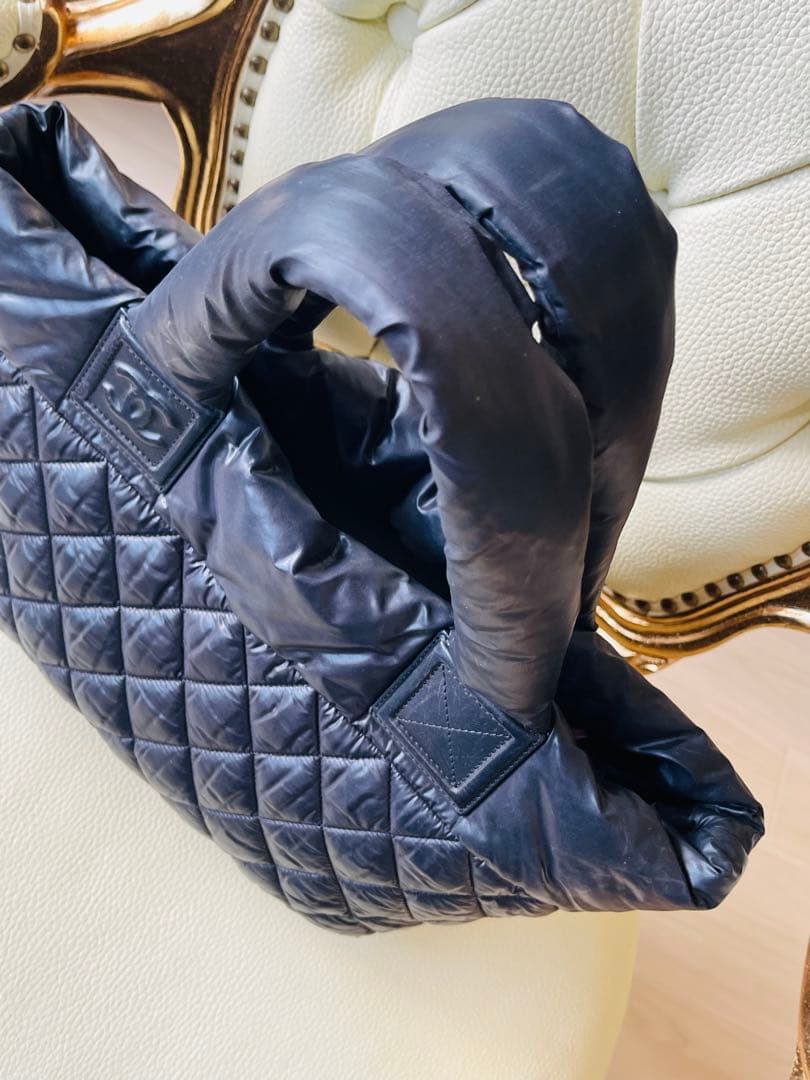 美品　CHANEL ブラック キルティング トートバッグ