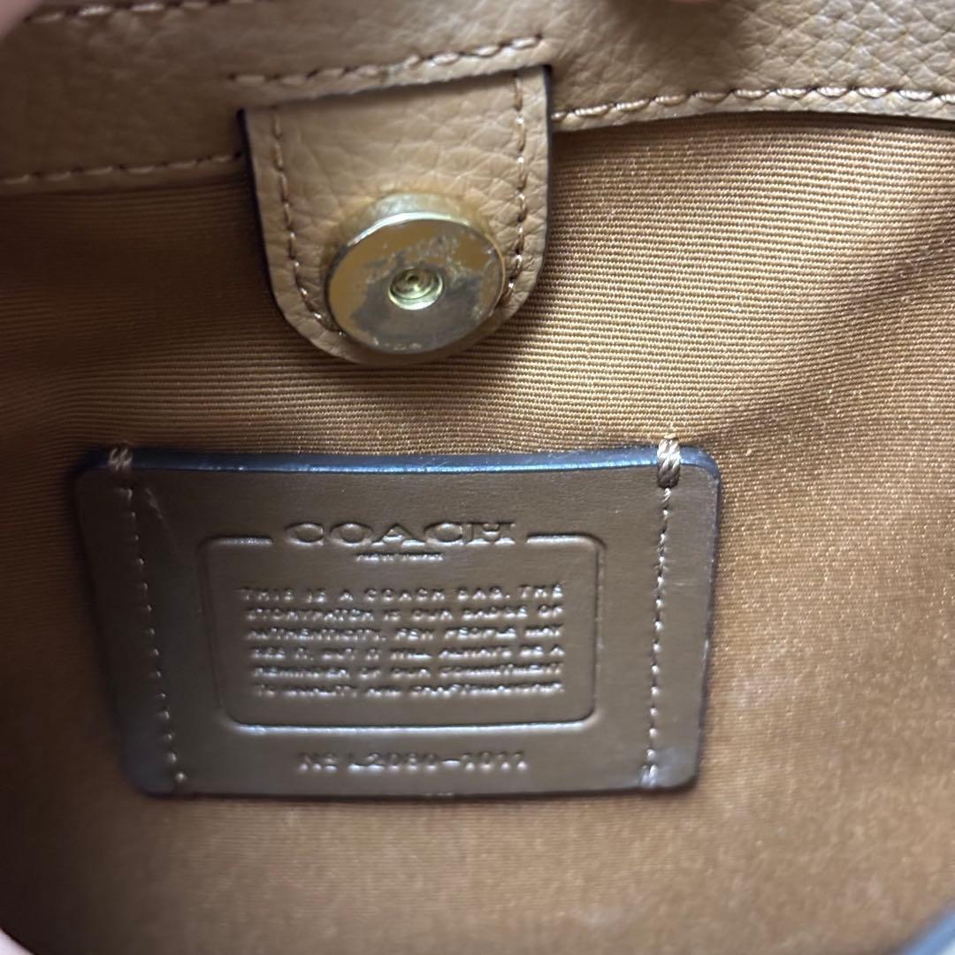 ❇️極美品❇️COACH モリー バケット 2way ホワイト ゴールドチャーム付