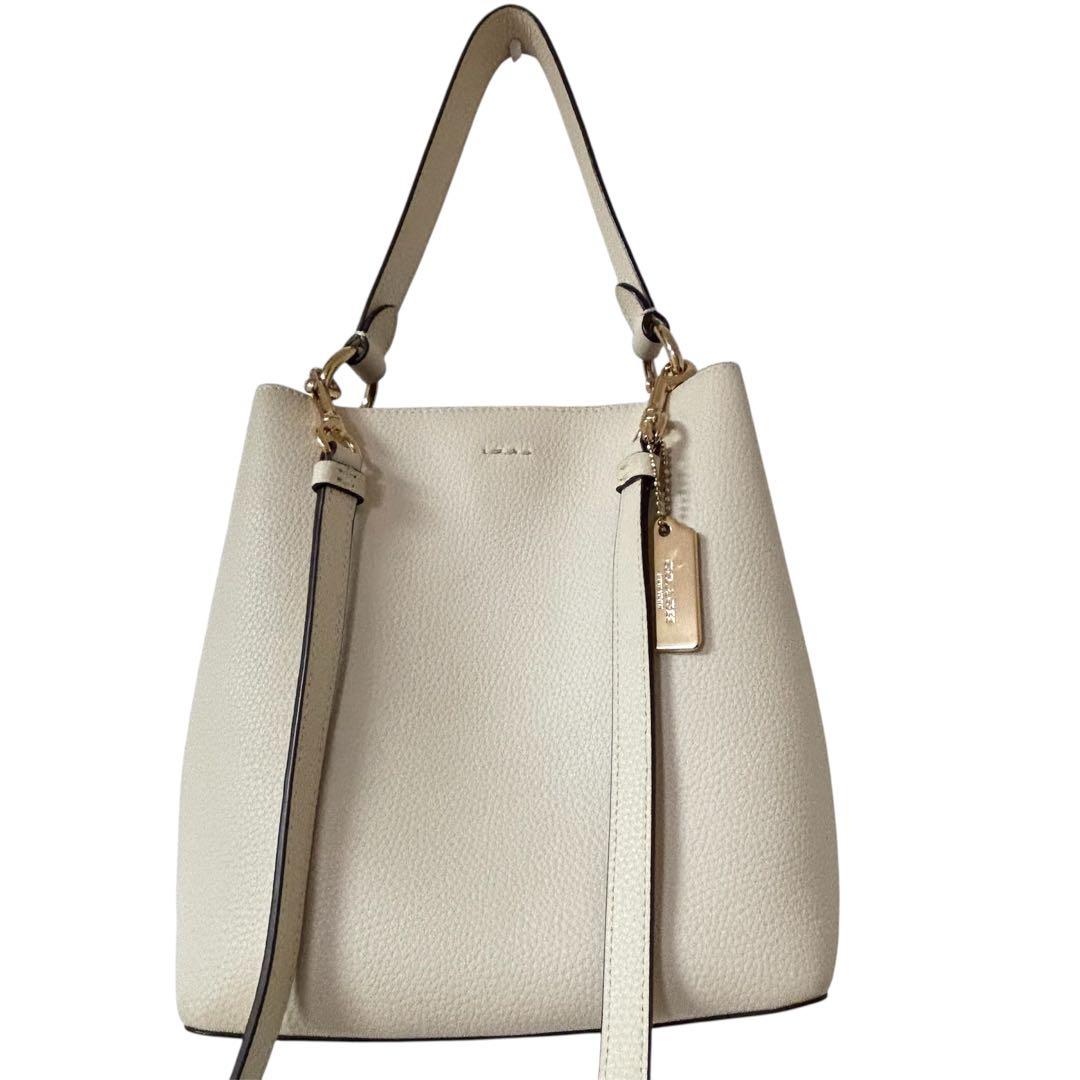 ❇️極美品❇️COACH モリー バケット 2way ホワイト ゴールドチャーム付