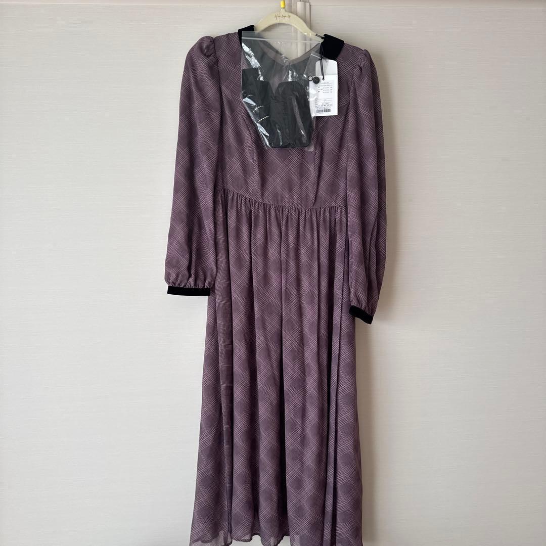 Bristol Plaid Ribbon Dress herlipto Sサイズ
