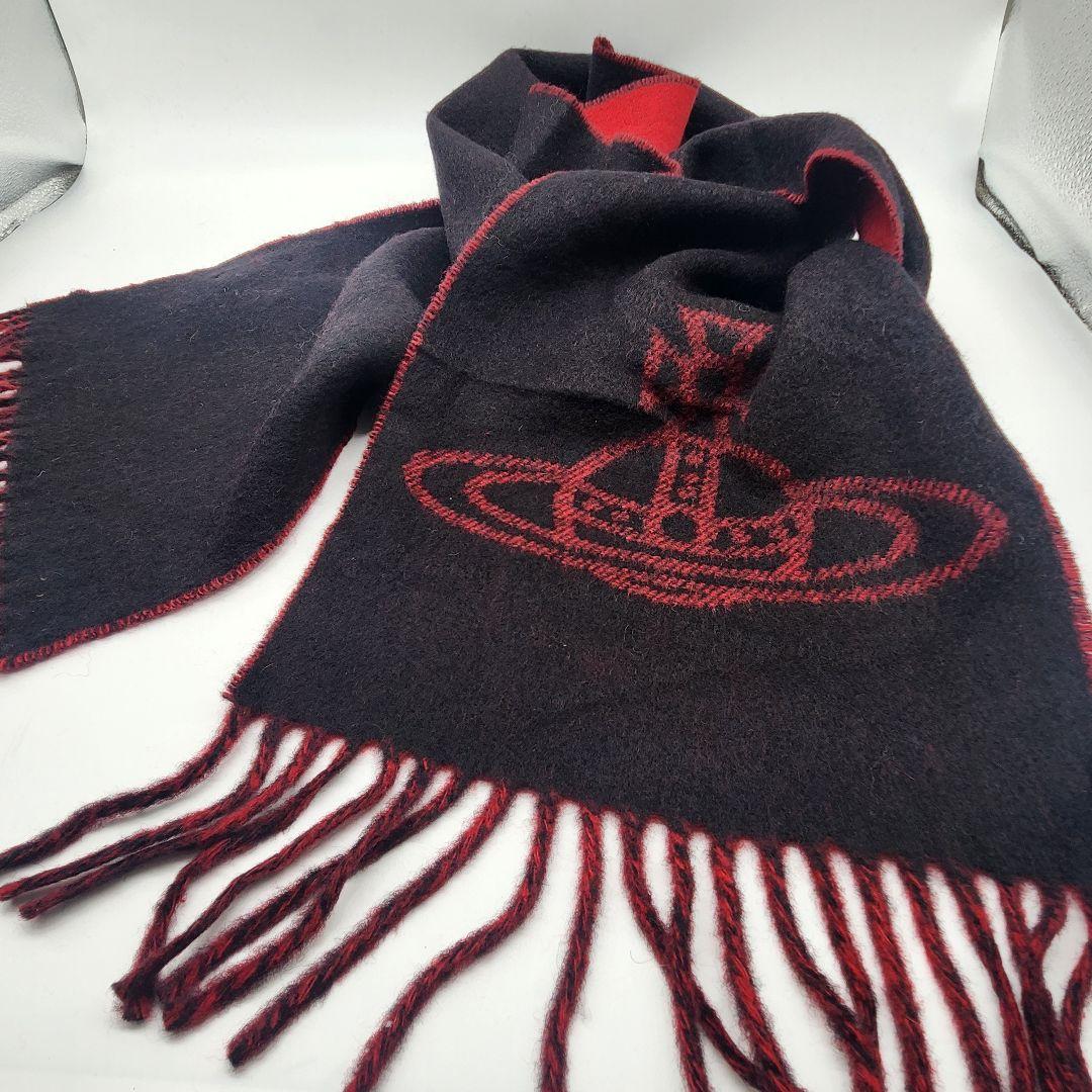 【新品】ヴィヴィアンウエストウッド オーブ ウール マフラー リバーシブル