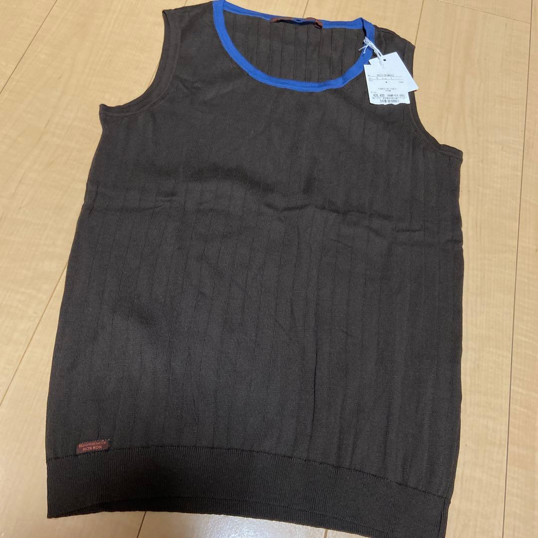 タグ付き新品　マドモアゼルノンノンパパス　タンクトップ　Ｌ　綿100%