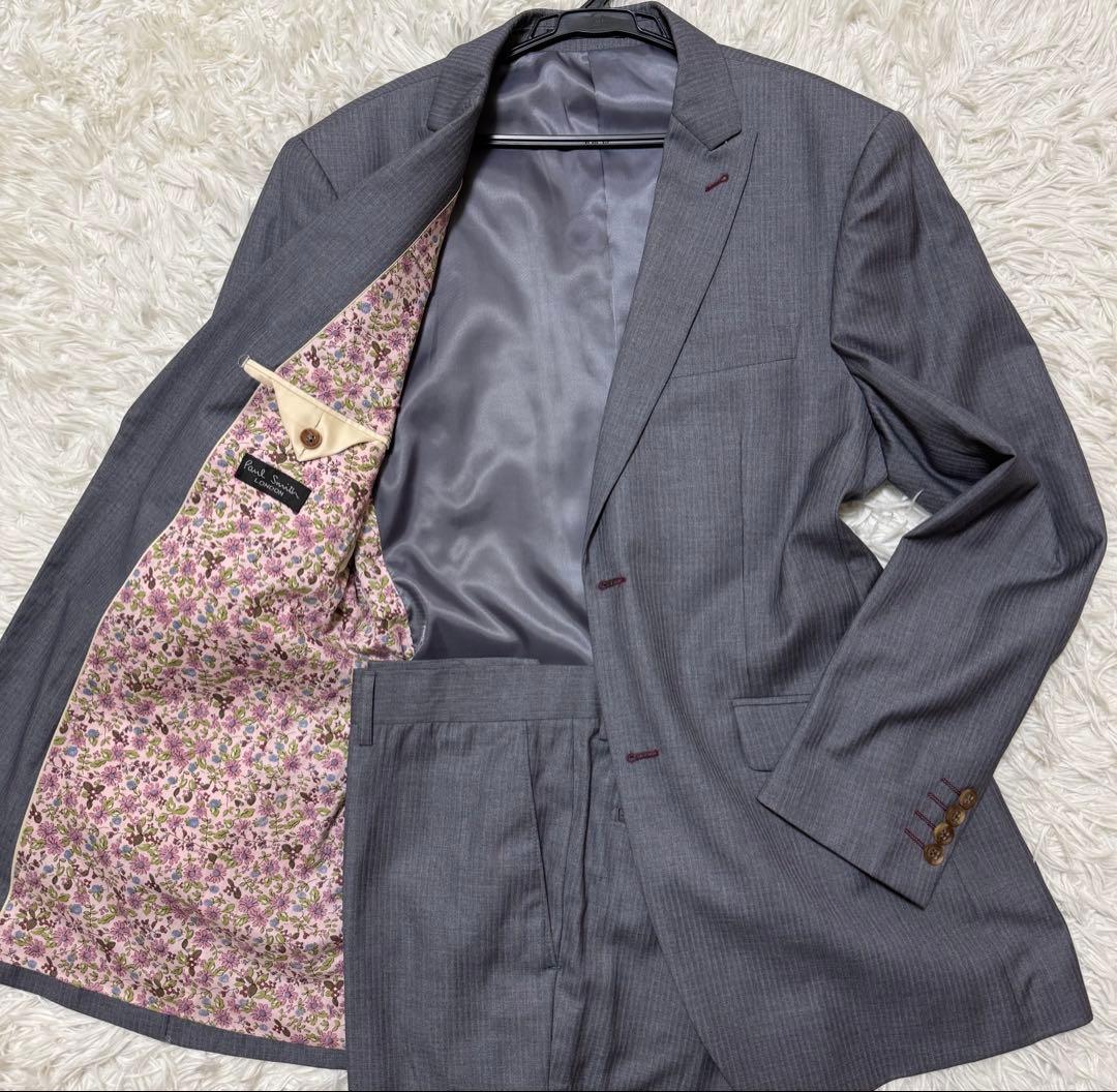 【希少】2XL Paul Smith スーツセットアップ　花柄　大きいサイズ