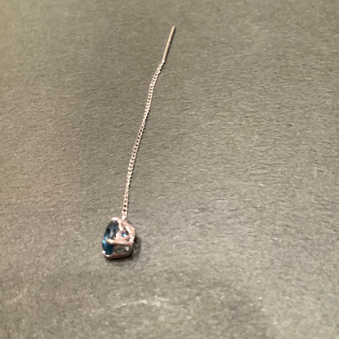 ツツミk10WGロンドンブルートパーズピアス