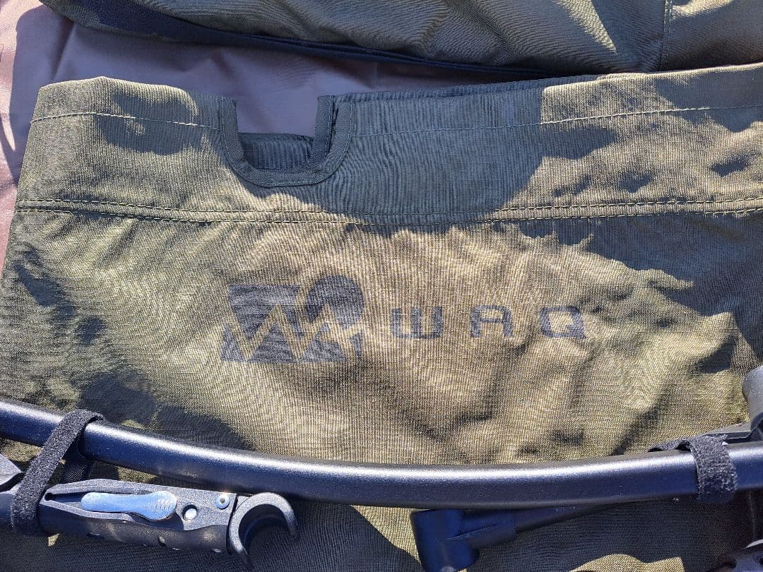 【美品】WAQ 2WAY フォールディングコット　オリーブ&タン　2個セット販売