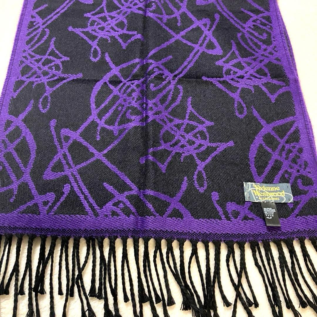 【ユニセックス】ヴィヴィアンウエストウッド リバーシブル マフラー オーブ総柄