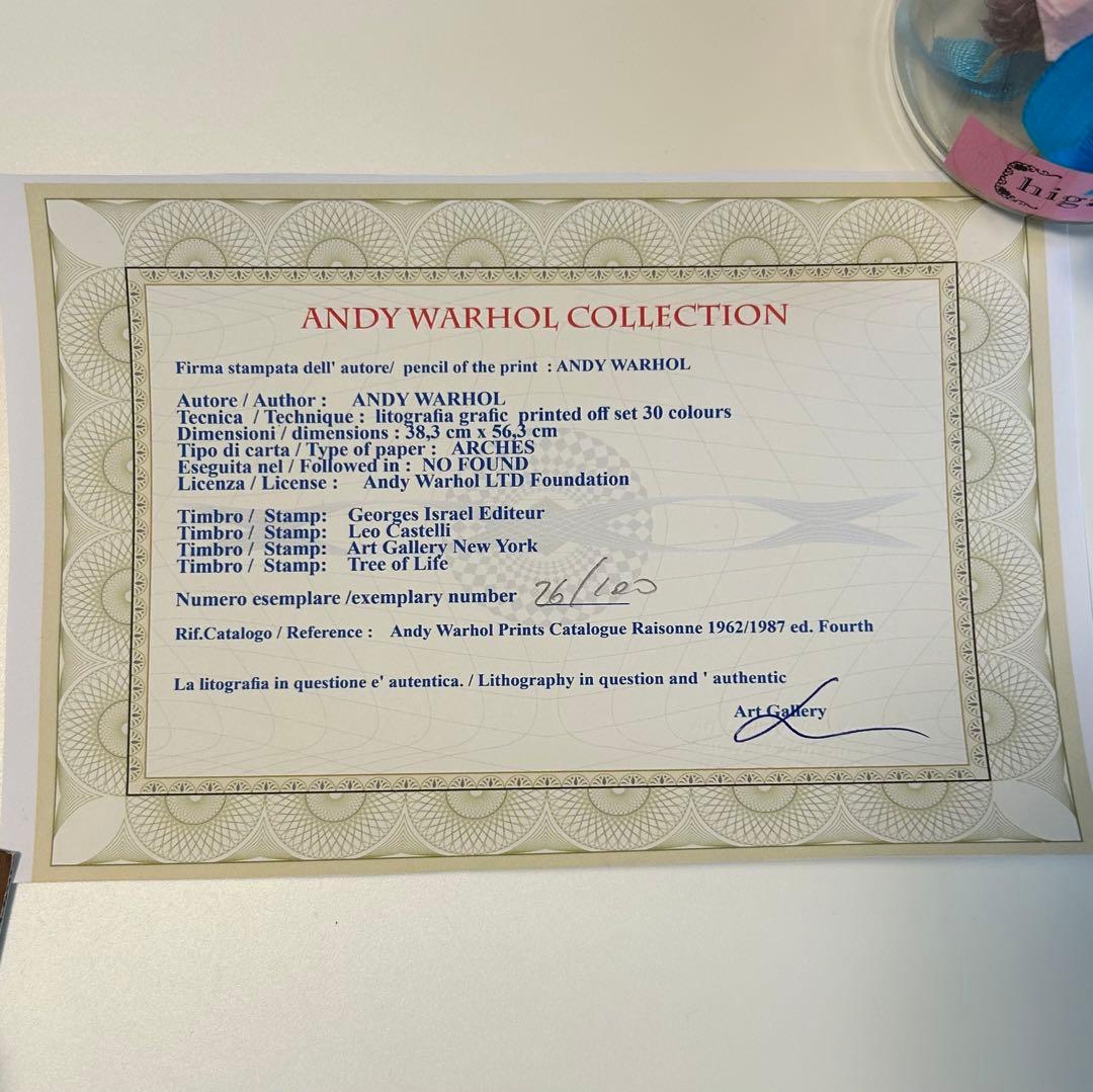 【美品】アンディ ウォーホル リトグラフ ミッキーマウス限定 証明書付 イエロー