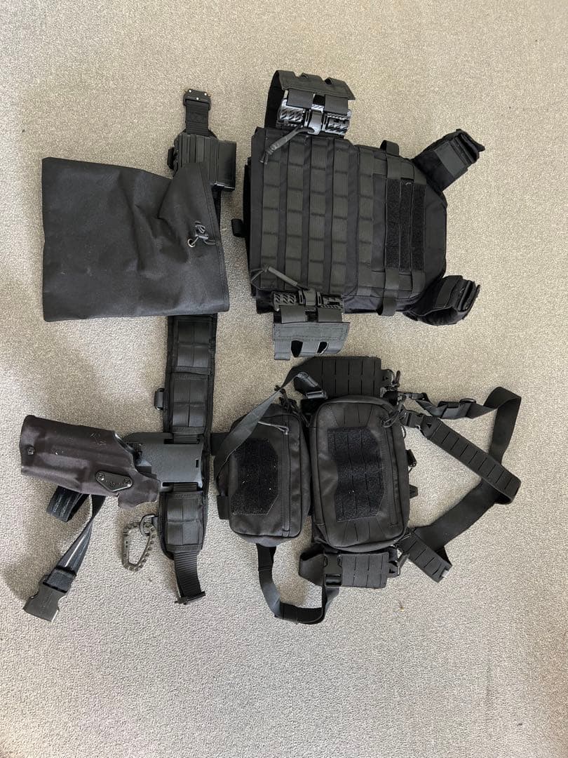 ブラックプレートキャリア サバゲー用 セット