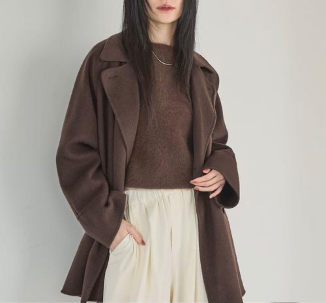 【美品】A part by カシープミドルジャケットコート/ブラウン/FREE