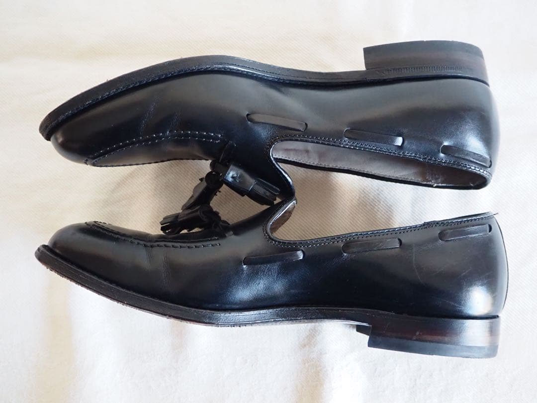 靴 Alden 660 Black Tassle Loafers