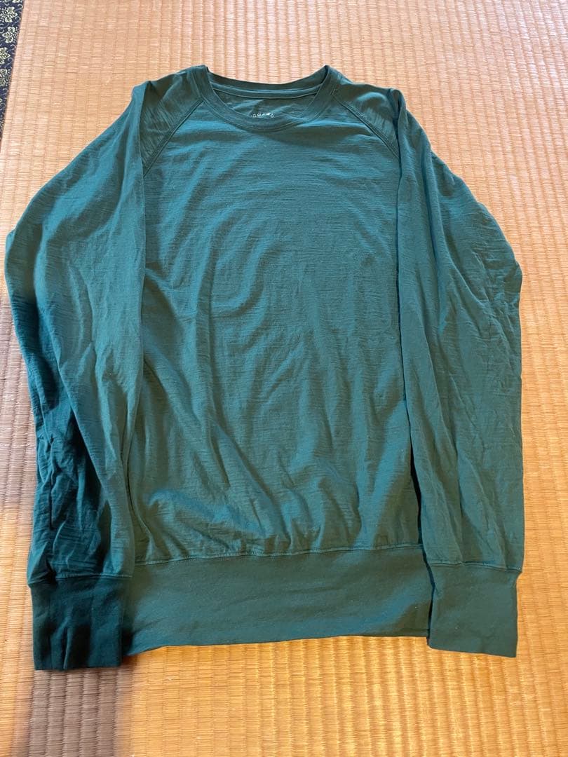 山と道 100%Merino Pulluover Green