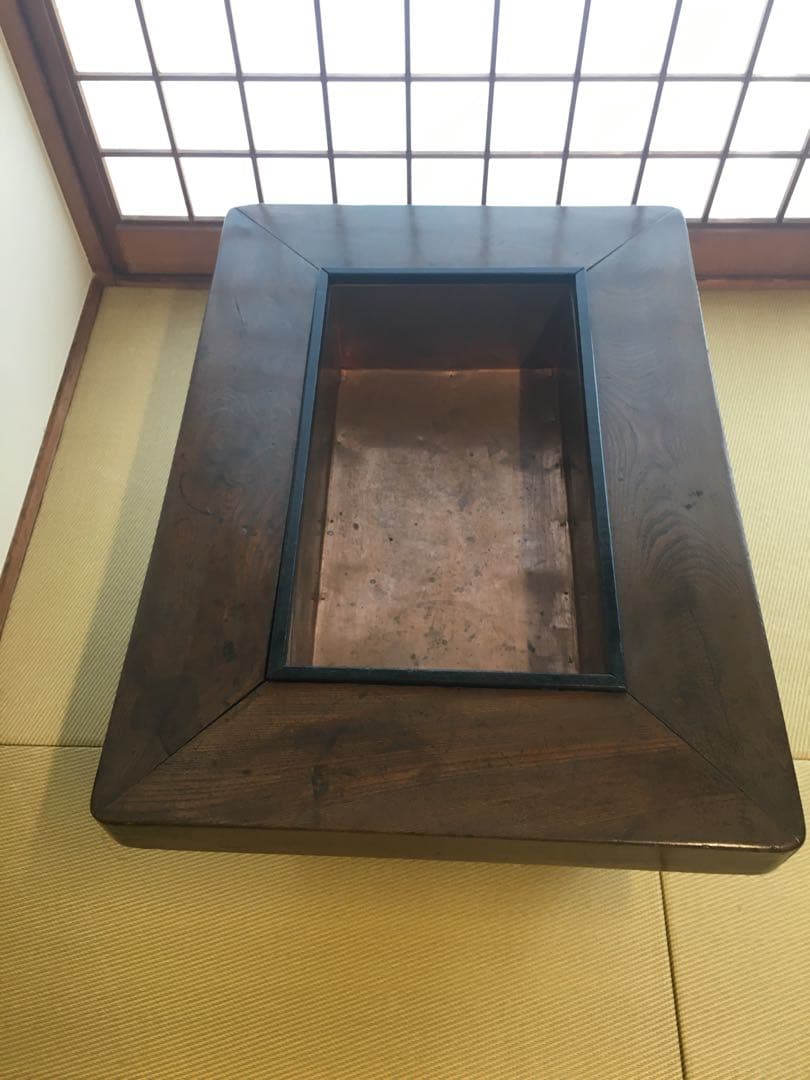 長火鉢　関西火鉢　座卓　欅