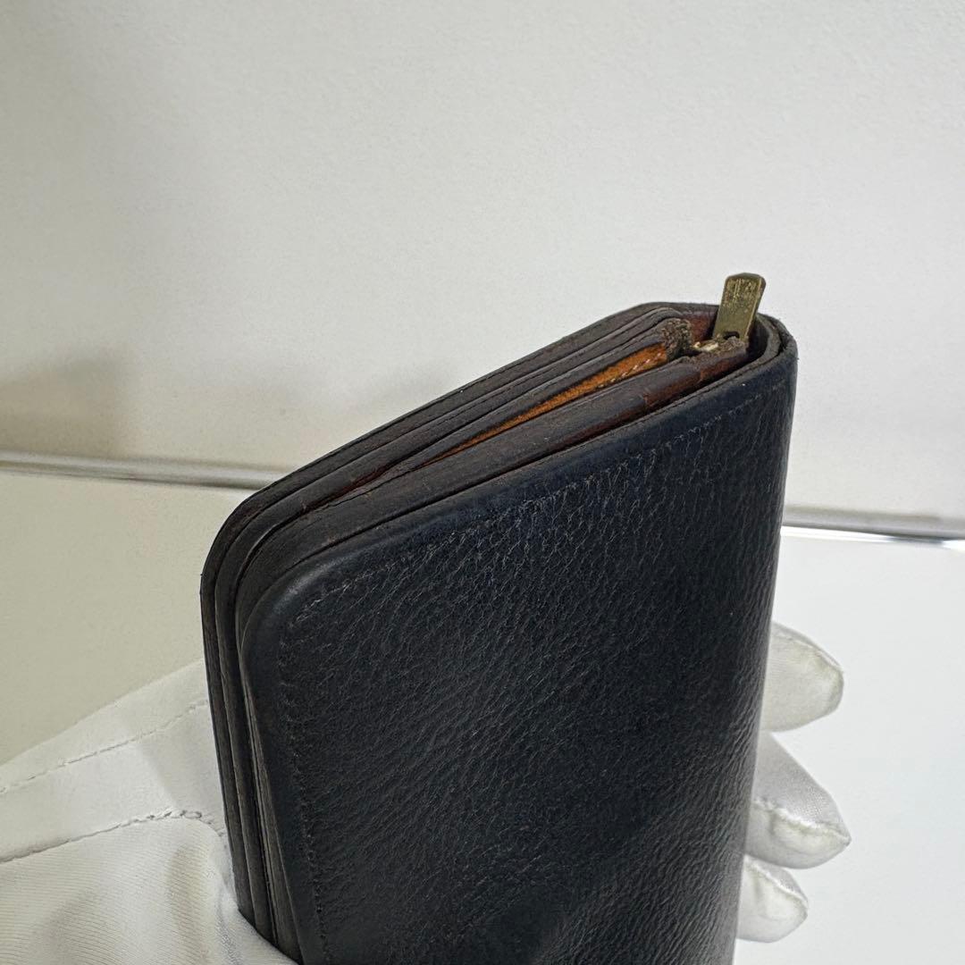 forme フォルメ ショートウォレット ベビーカーフ ブラック 財布