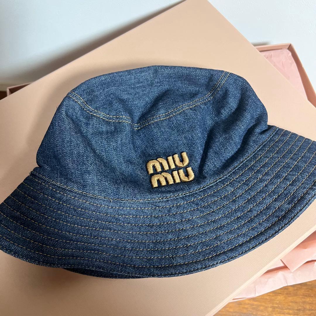 miumiu デニムバケットハット2024 Mサイズ