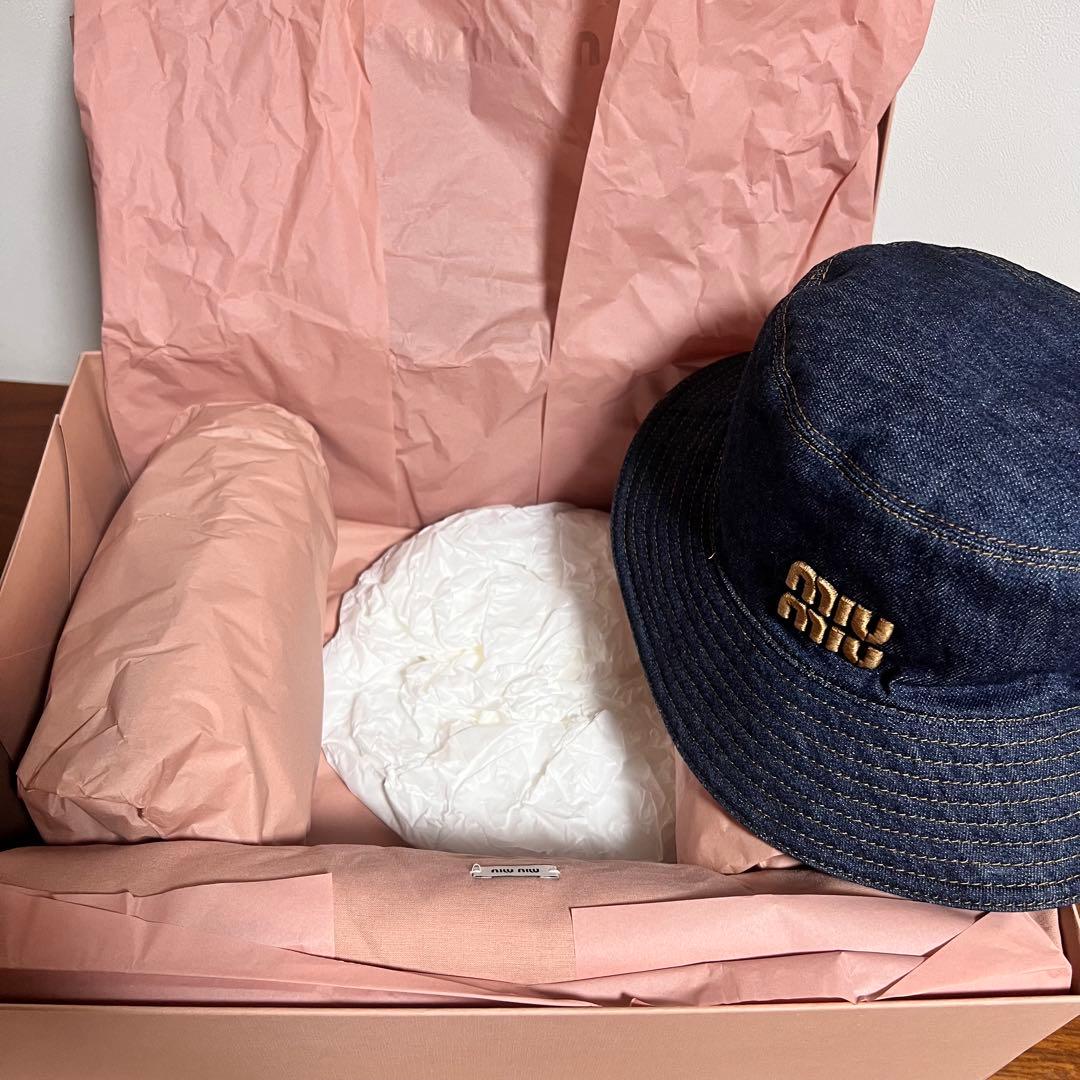 miumiu デニムバケットハット2024 Mサイズ