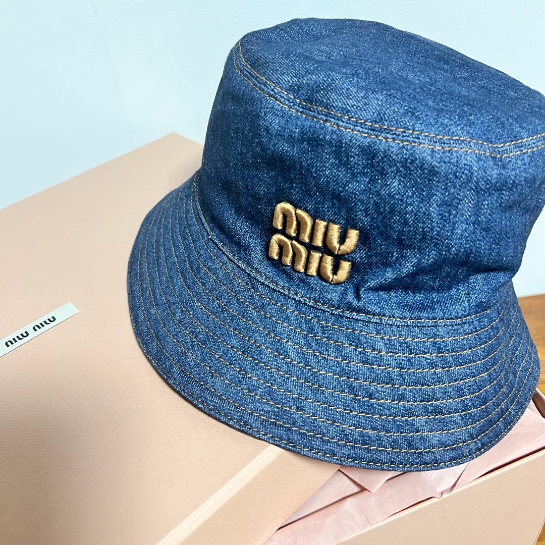 miumiu デニムバケットハット2024 Mサイズ