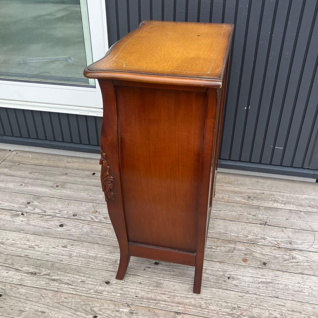 イタリアスタイル 木製コンソールテーブル コールキャビネット 電話台キャビネット