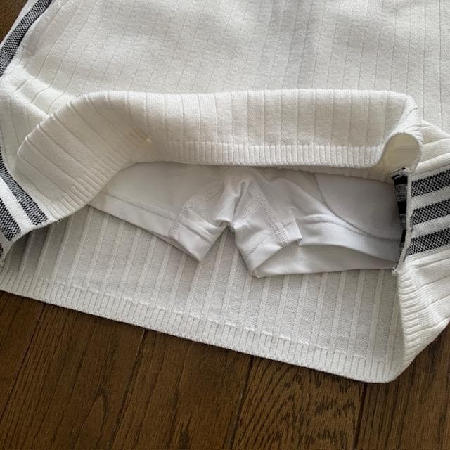 アディダス　ゴルフ　防風　セーター　ニットスカート　上下　レディースL　白