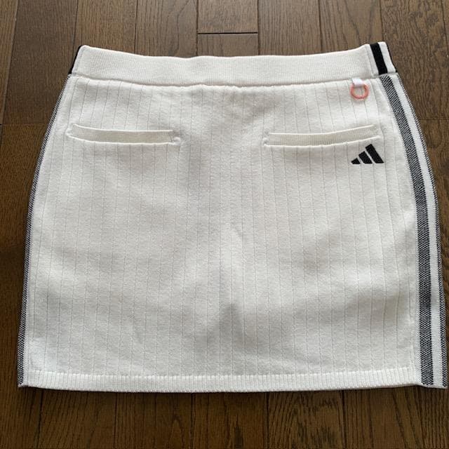 アディダス　ゴルフ　防風　セーター　ニットスカート　上下　レディースL　白