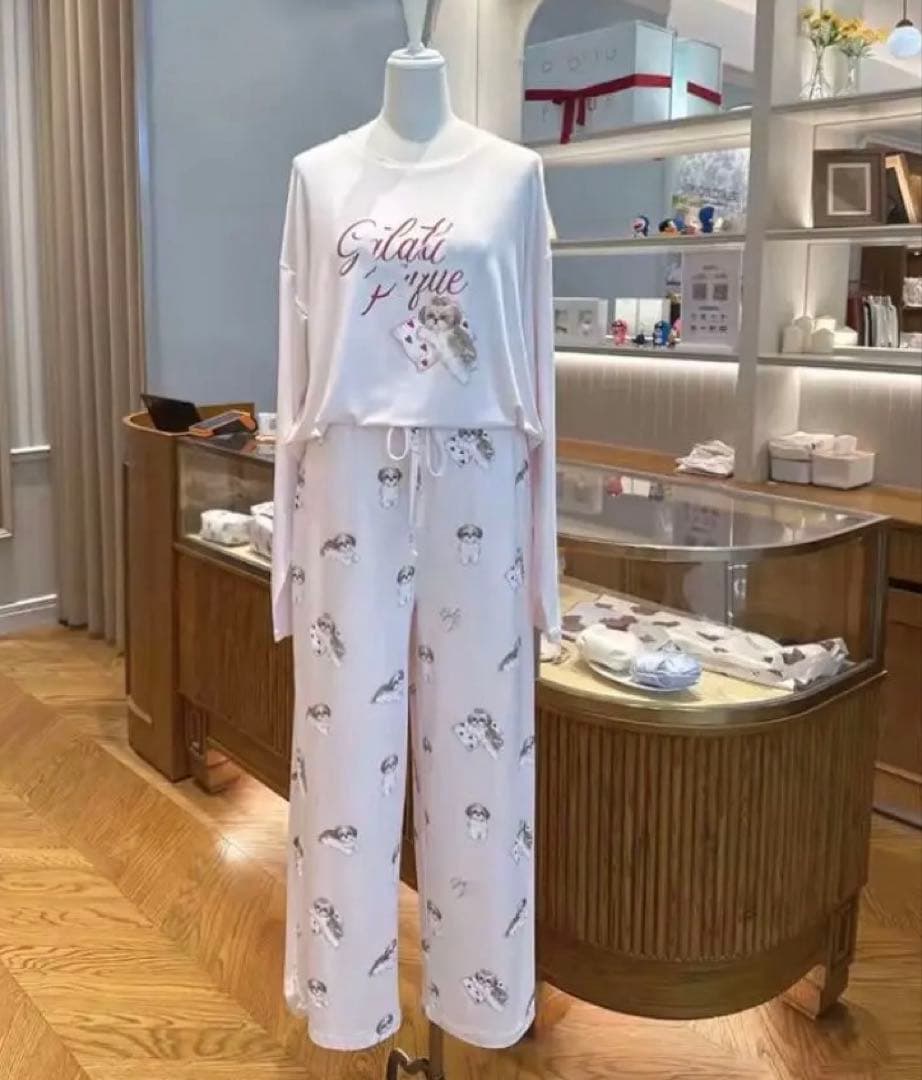 新品！ジェラートピケ☆シーズーのルームウェアピンク