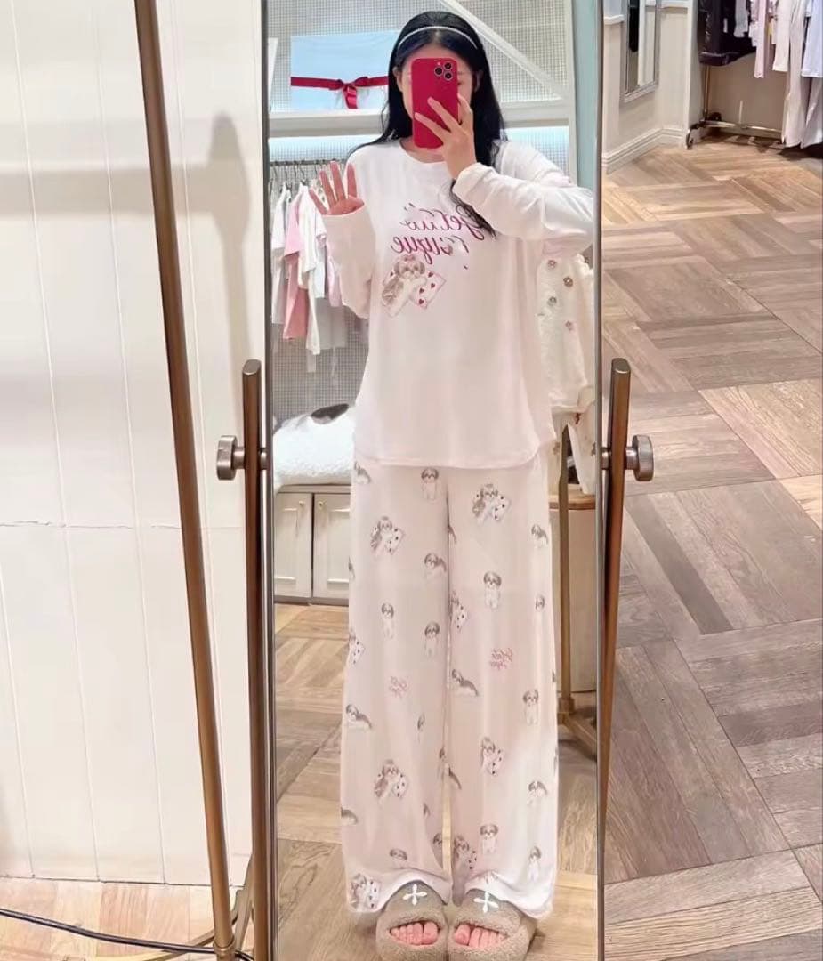 新品！ジェラートピケ☆シーズーのルームウェアピンク