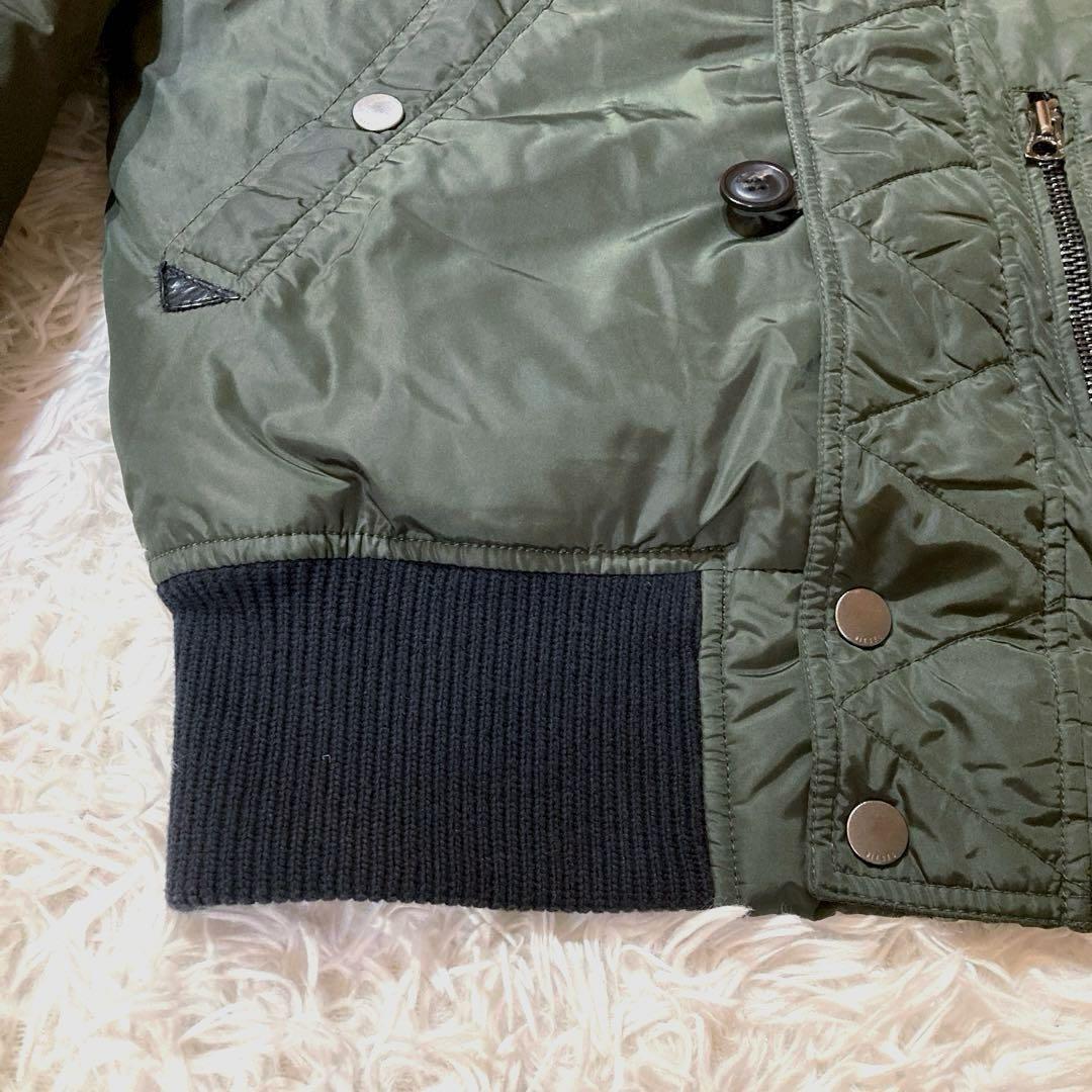 【良品】DIESEL N-2B フライトジャケット カーキ　大きめサイジング
