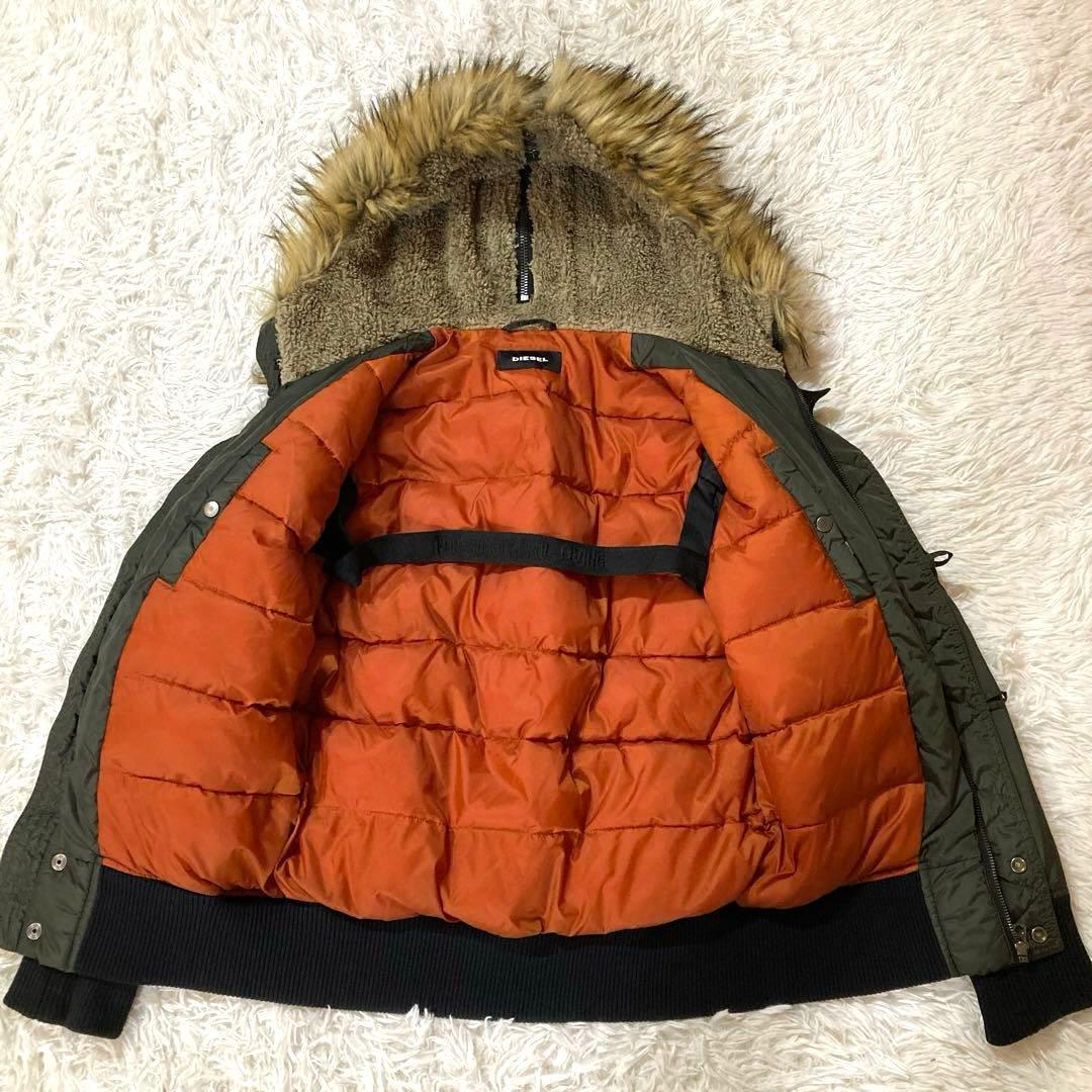 【良品】DIESEL N-2B フライトジャケット カーキ　大きめサイジング