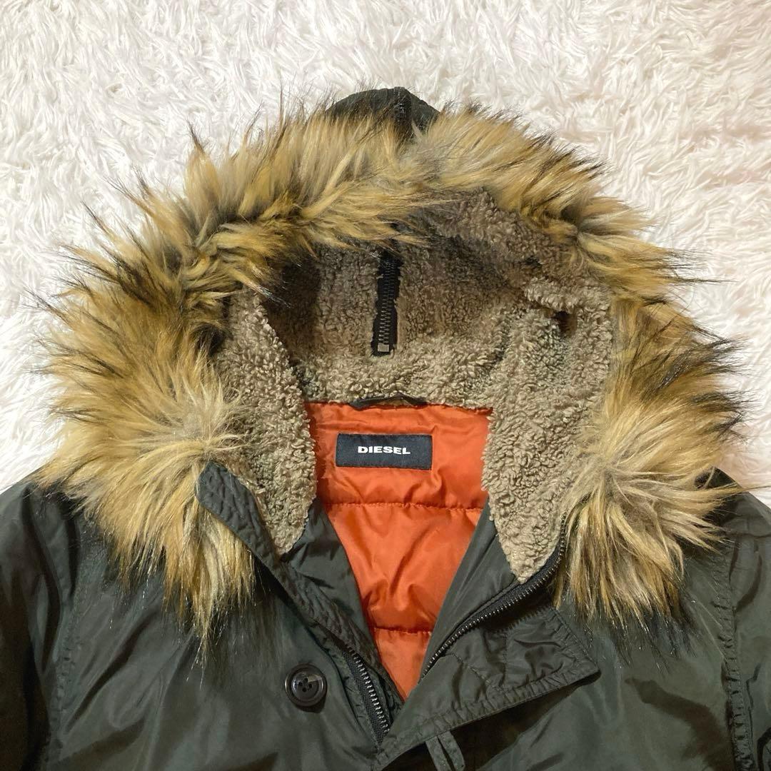 【良品】DIESEL N-2B フライトジャケット カーキ　大きめサイジング