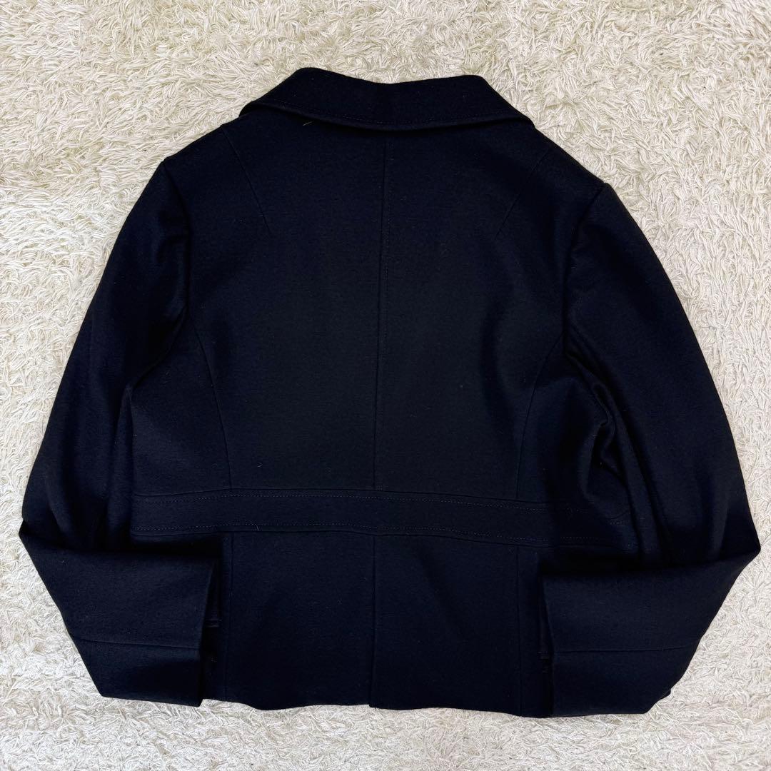 新品未使用　インディヴィ　テーラードジャケット　大きいサイズ　黒　ウール　48