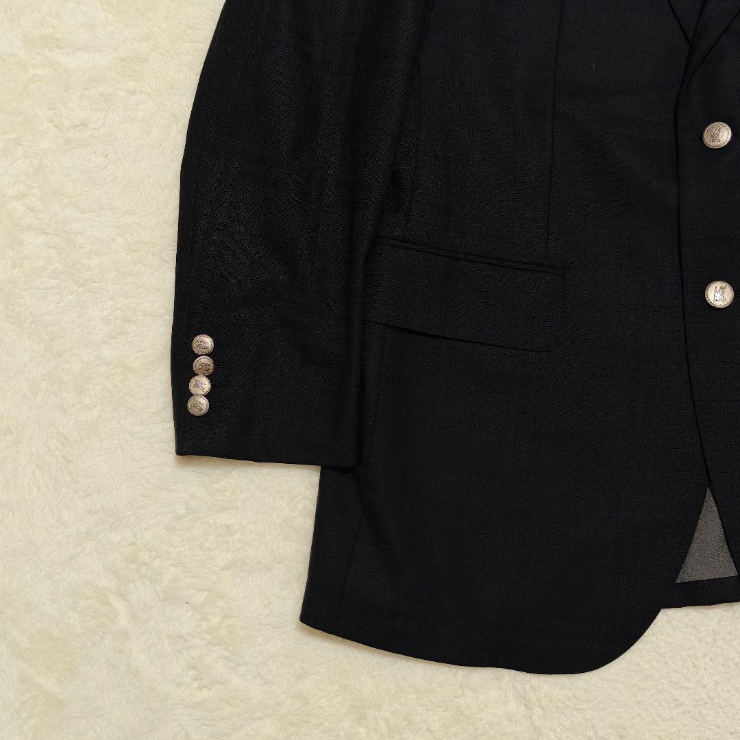 美品✨バーバリーロンドン　テーラードジャケット　カシミヤ混　ノバチェック　黒