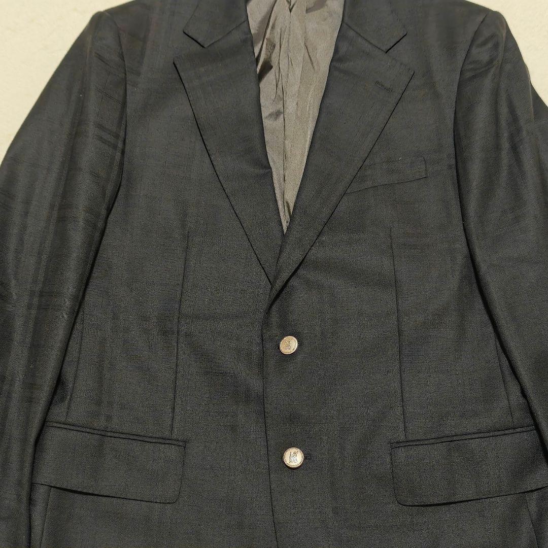 美品✨バーバリーロンドン　テーラードジャケット　カシミヤ混　ノバチェック　黒