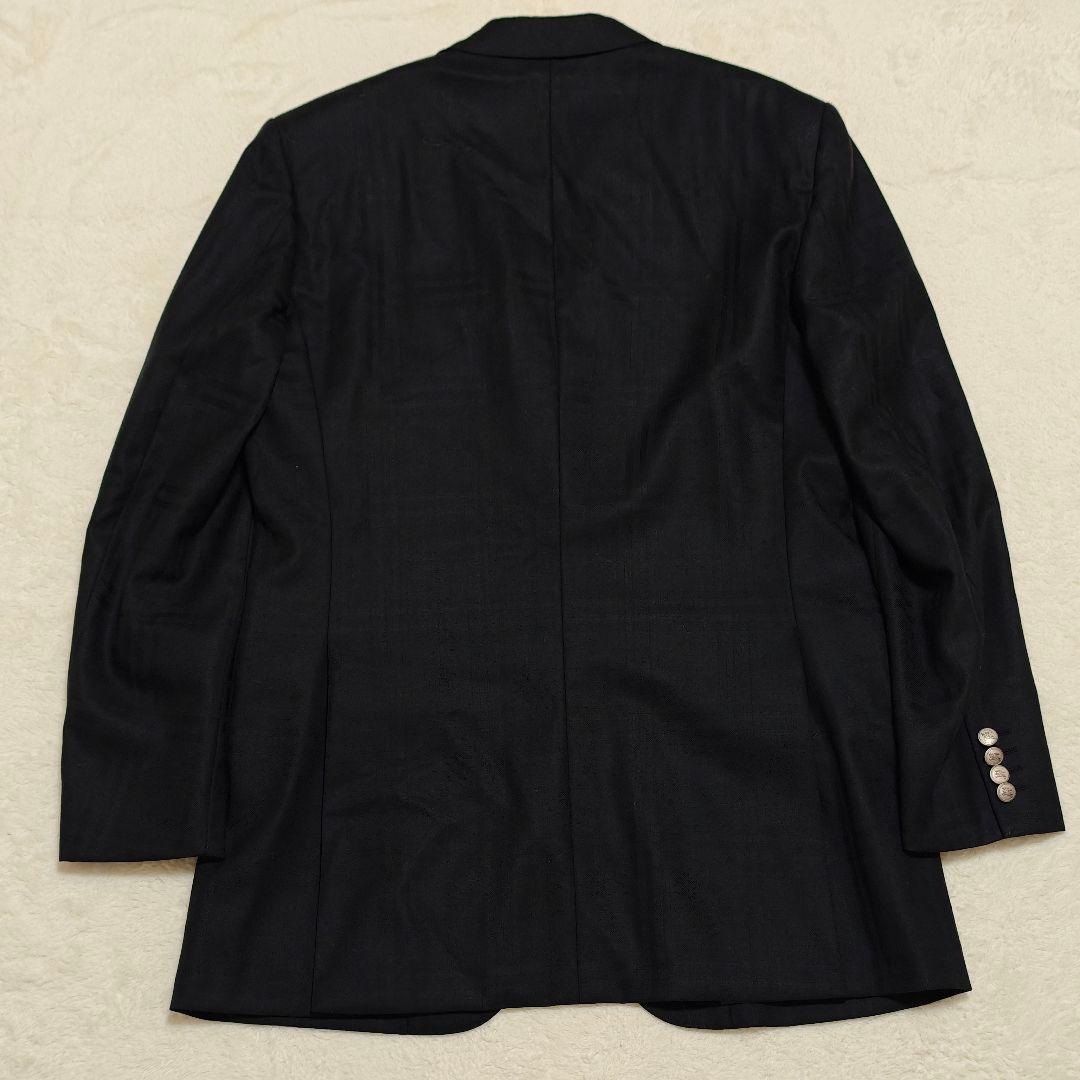 美品✨バーバリーロンドン　テーラードジャケット　カシミヤ混　ノバチェック　黒