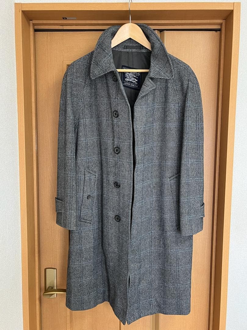 ８０s 美品　バーバリー　イングランド製　コート　ウール　ビンテージ