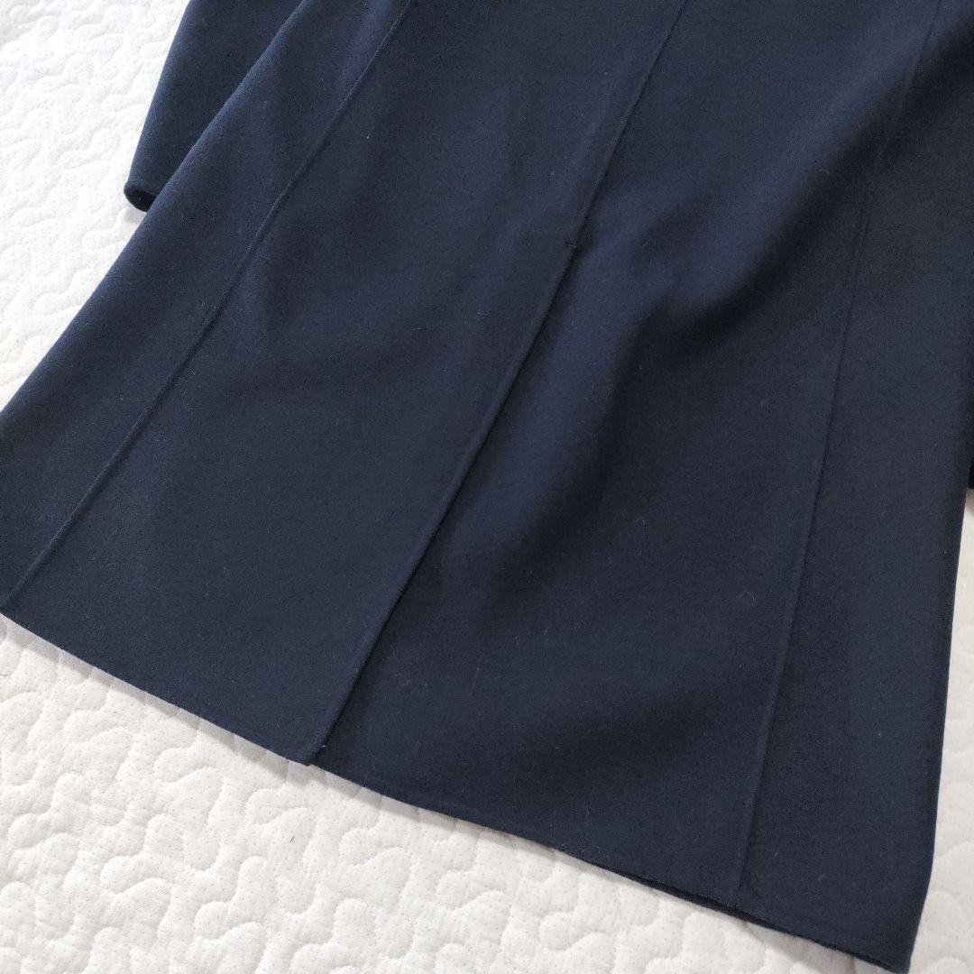 美品◎Theory　カシミヤ混　ダブルフェイスチェスターコート　ネイビー　XS