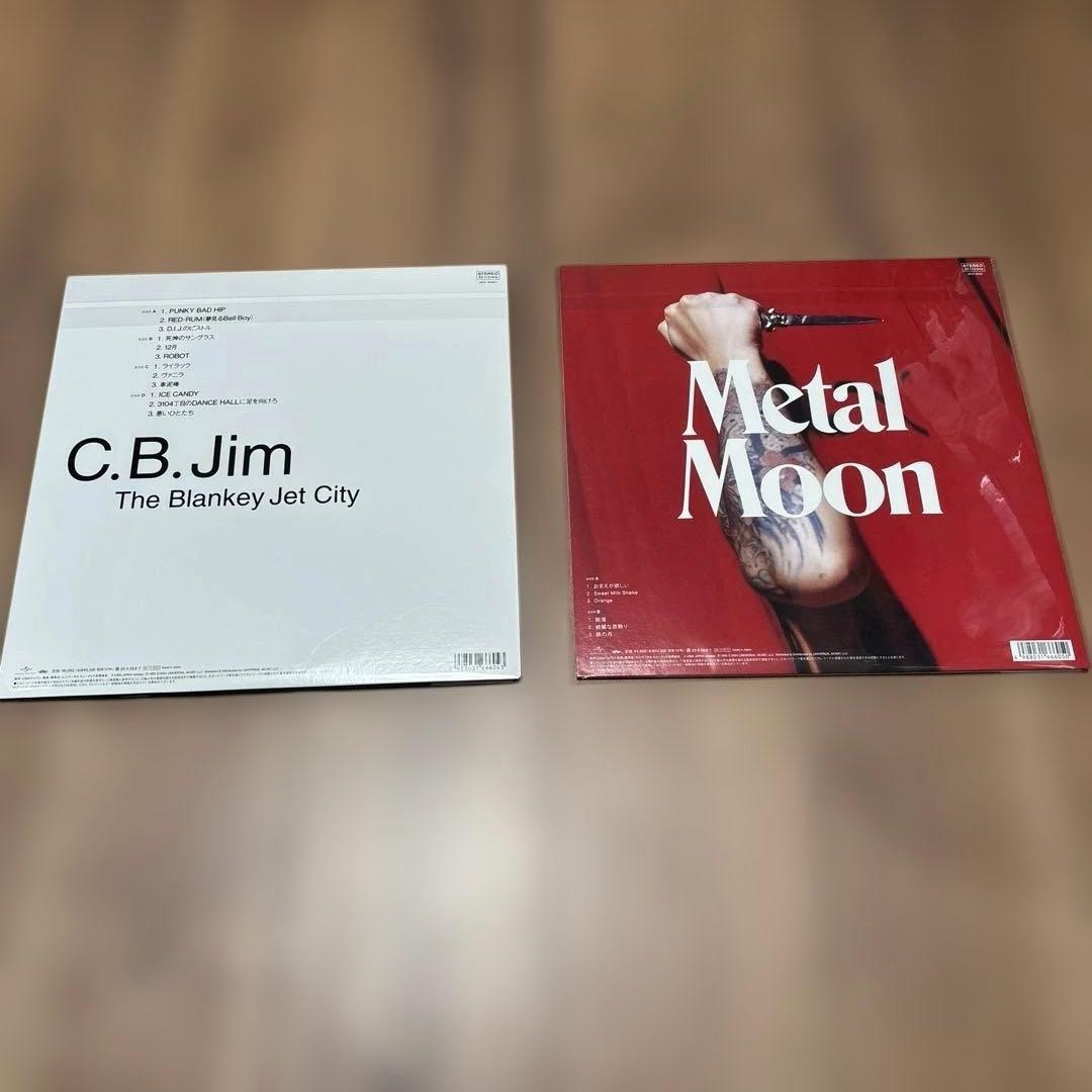【未開封】ブランキージェットシティ レコード　10枚セット＋スクエア缶バッジ6点