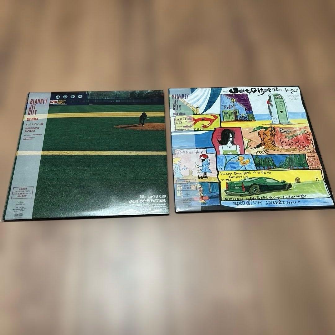 【未開封】ブランキージェットシティ レコード　10枚セット＋スクエア缶バッジ6点