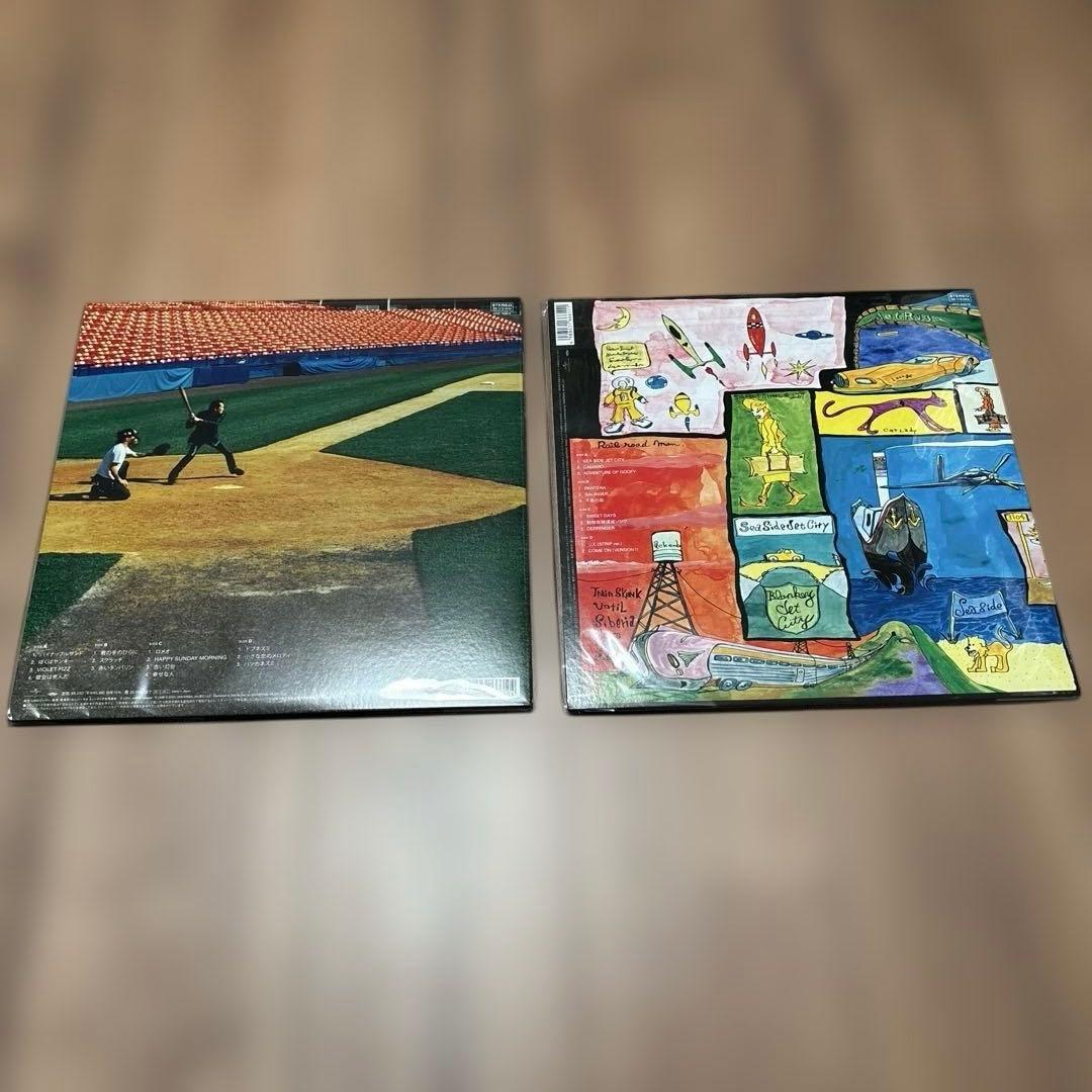 【未開封】ブランキージェットシティ レコード　10枚セット＋スクエア缶バッジ6点