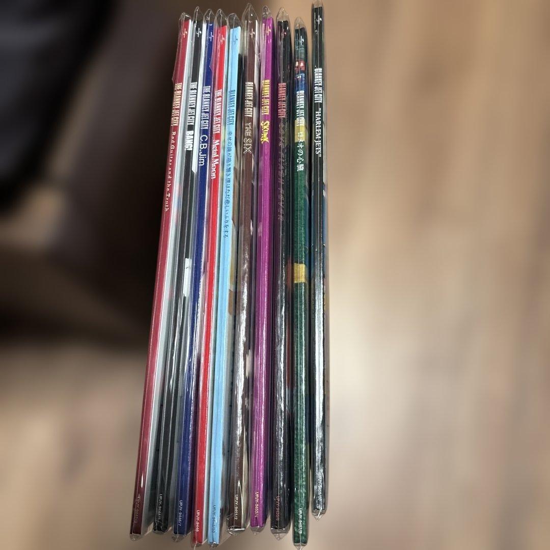 【未開封】ブランキージェットシティ レコード　10枚セット＋スクエア缶バッジ6点