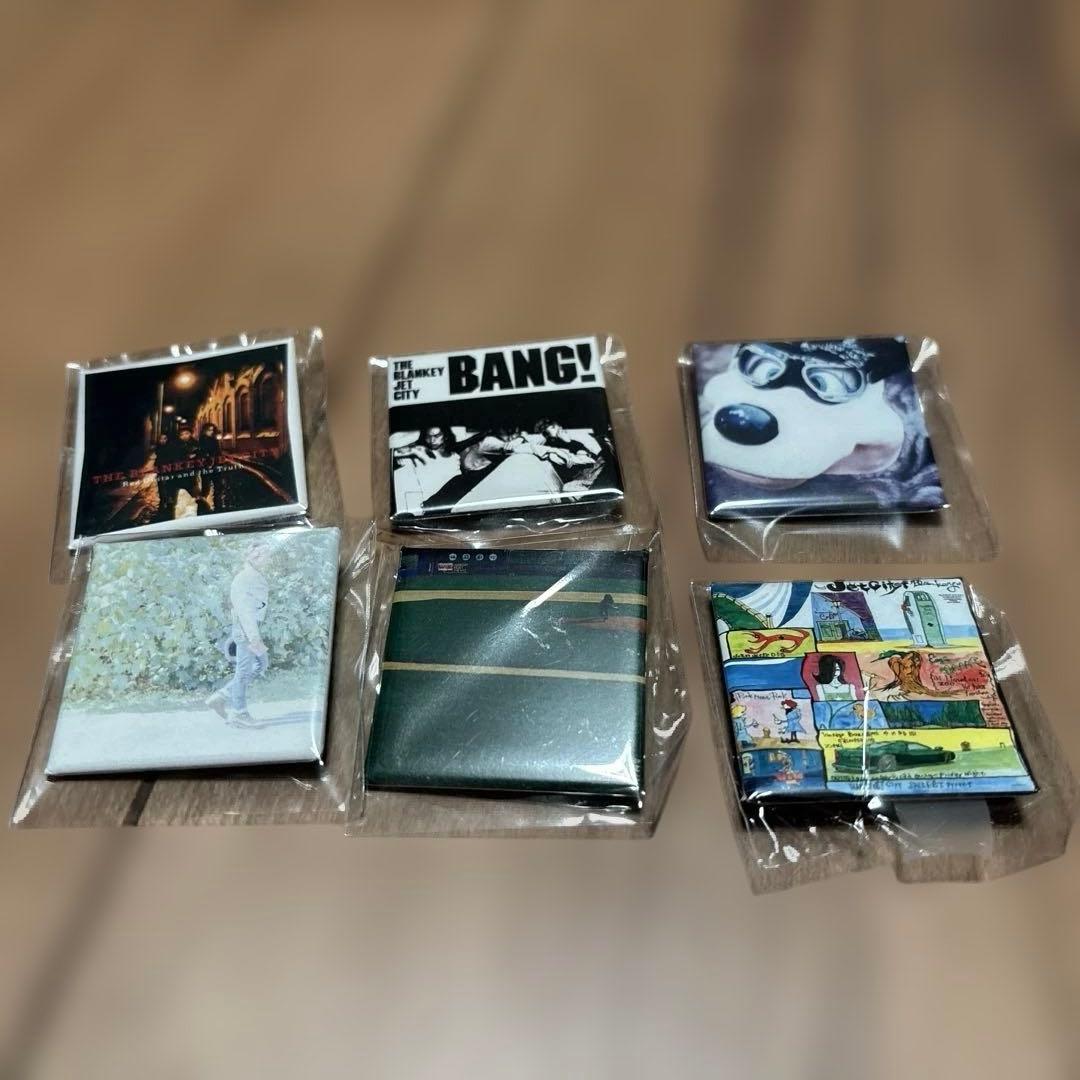 【未開封】ブランキージェットシティ レコード　10枚セット＋スクエア缶バッジ6点