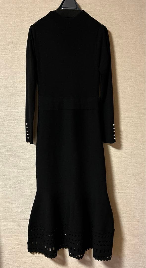 美品◆PINKY&DIANNE◆ニットワンピース◆ブラック