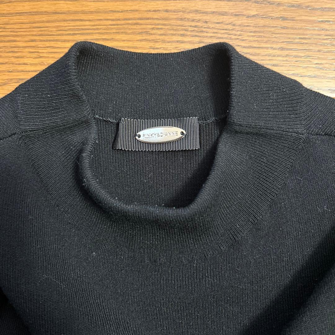 美品◆PINKY&DIANNE◆ニットワンピース◆ブラック