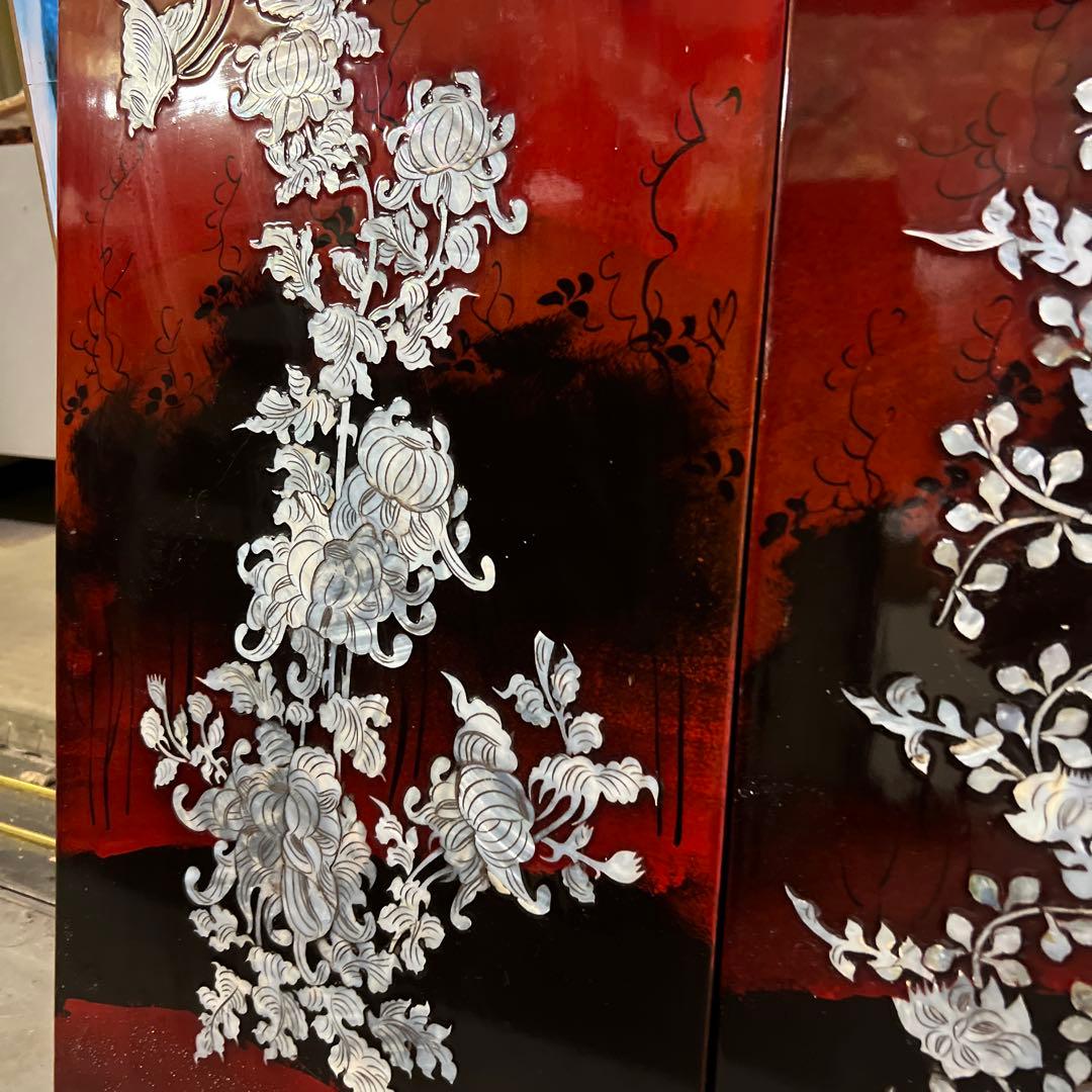 螺鈿　螺鈿細工　漆工　壁飾り 古美術品 漆芸