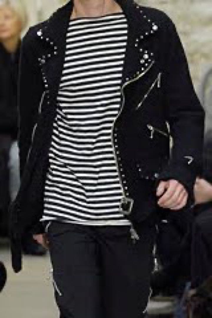 07AW STRIPED LS CUTSAW ボートネックボーダー長袖Tシャツ.