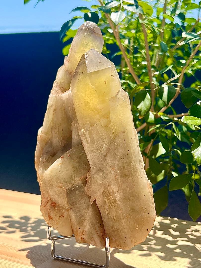 コンゴ産 ナチュラルシトリンキャンドルクォーツ 天然石置物　パワーストーン B1