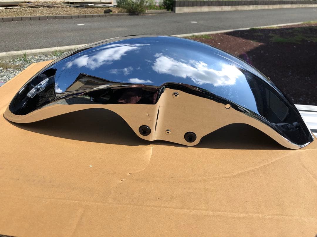 ゼファー400 純正フロントフェンダーメッキ　希少
