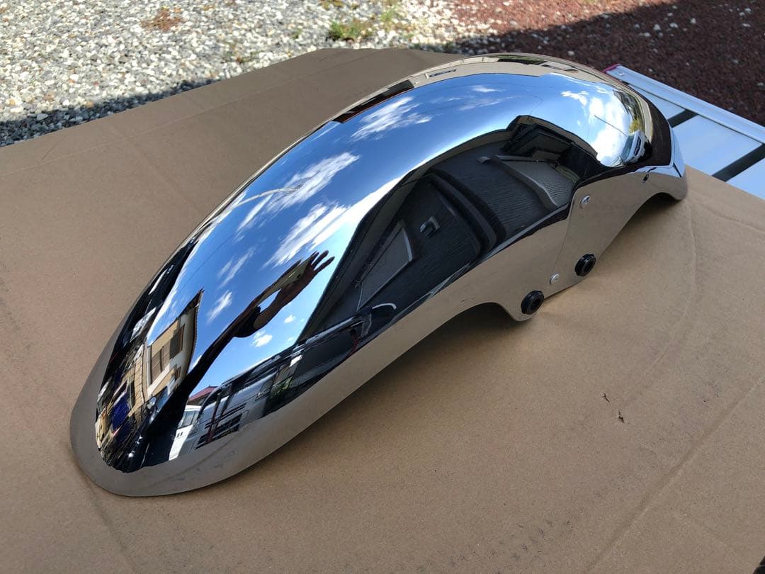 ゼファー400 純正フロントフェンダーメッキ　希少