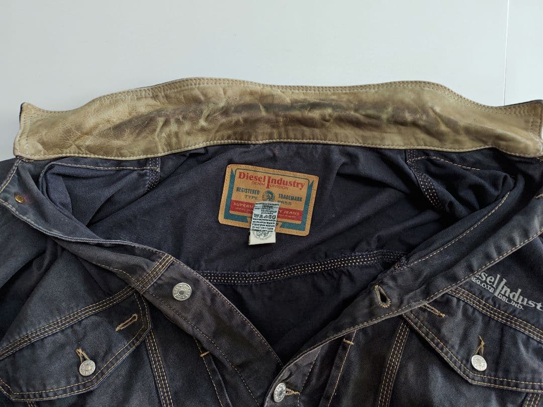 イタリア製 DIESEL INDUSTRYS ブラックデニムジャケット