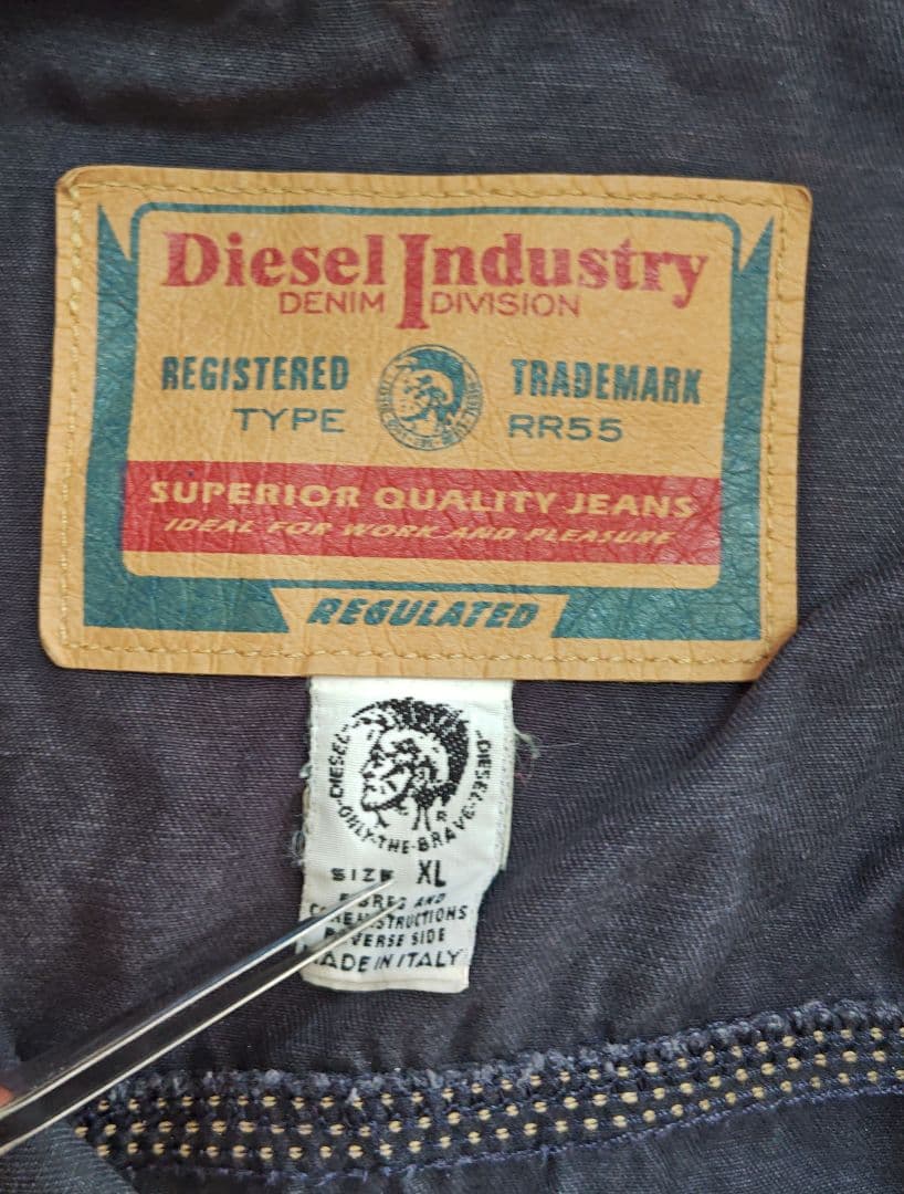 イタリア製 DIESEL INDUSTRYS ブラックデニムジャケット