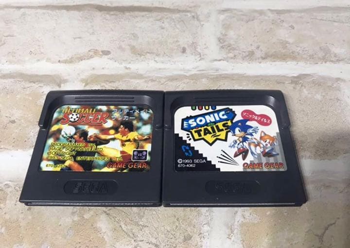 レア！SEGA GAME GEAR カセット二個付き　ゲームギア　セガ　希少