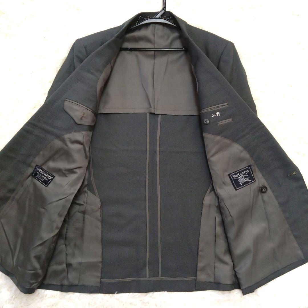 バーバリー ダブルスーツ セットアップ メタルボタン ウール モヘア グレー L